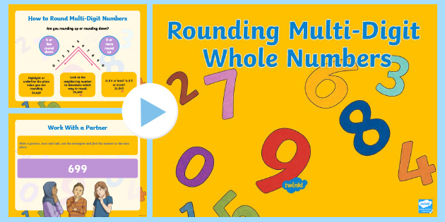 حل درس Round multi digit numbers الرياضيات منهج انجليزي الصف الثالث